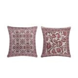 Capa Para Almofada Grécia 1 Peça 45cm X 45cm 60% Algodão - 40% Poliéster Tecido Jacquard Com Zíper Cor:vinho