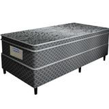Cama Box De Solteiro Gazin Perola Negra E Molas Pocket Ensacadas Individualmente Com Espuma D33 Altura De 71 Cm Largura De 88 Cm Preto