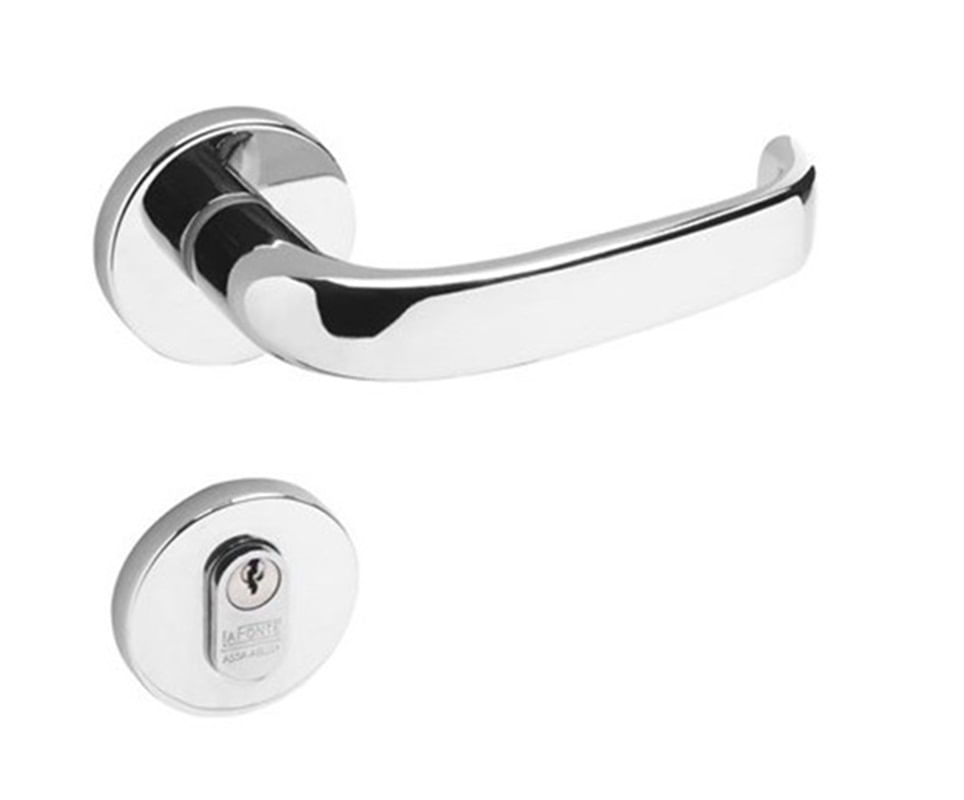 Fechadura 6236 St2 55mm Externa Roseta Cromado Lafonte