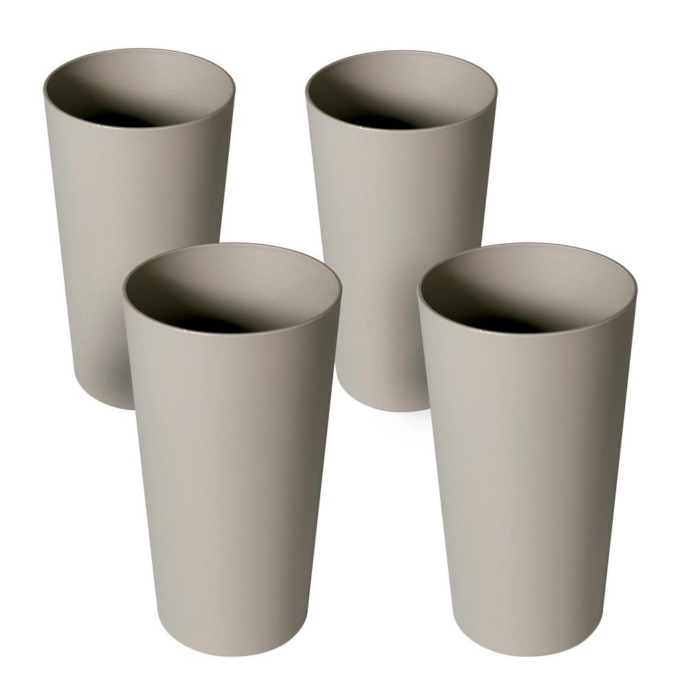 Conjunto 4 Copos 550ml Plástico São Bernardo Concreto