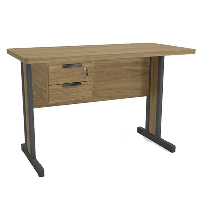 Mesa Escritorio 120 Cm Com Gaveteiro De Mesa Versatil Itapua Kappesberg