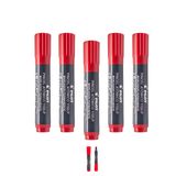 Pincel Marcador Vermelho Recarregável Permanente Kit 3