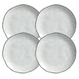 Jogo De Pratos Raso Jantar 26cm 4 Pçs Orgânico Echo Rustico