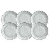 Jogo De Pratos Raso Jantar 26cm 6 Pçs Orgânico Echo Rustico