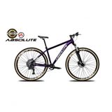 Bike Aro 29 Nero 5 Peças Inteira Absolute 12v Hollowtech Garfo Trava Remota Pneu Faixa Freio Hidráulico. Roxo Tam.13.8