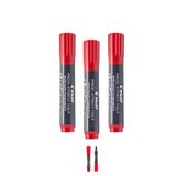 Pincel Marcador Vermelho Recarregável Permanente Kit 3
