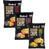 Kit Com 15und Mandioca Chips (3 Sabores) Belive 50g