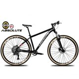 Bike Aro 29 Nero 5 Peças Inteira Absolute 12v Hollowtech Garfo Trava Remota Pneu Faixa Freio Hidráulico. Preto Tam.21