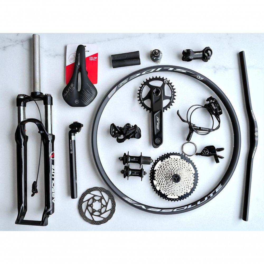 Bike Aro 29 Nero 5 Peças Inteira Absolute 12v Hollowtech Garfo