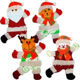 Kit 24 Pendente Árvore Natal Noel Urso Rena Boneco Neve 19cm