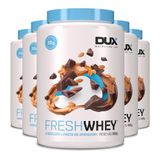Kit 5 Whey Protein Fresh Dux Chocolate E Pasta De Amendoim 900g