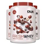 Kit 3 Whey Protein Fresh Dux Chocolate Belga E Avelã 900g
