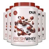 Kit 5 Whey Protein Fresh Dux Chocolate Belga E Avelã 900g