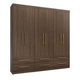 Guarda-roupa Casal 6 Portas 6 Gavetas Majestic Capuccino
