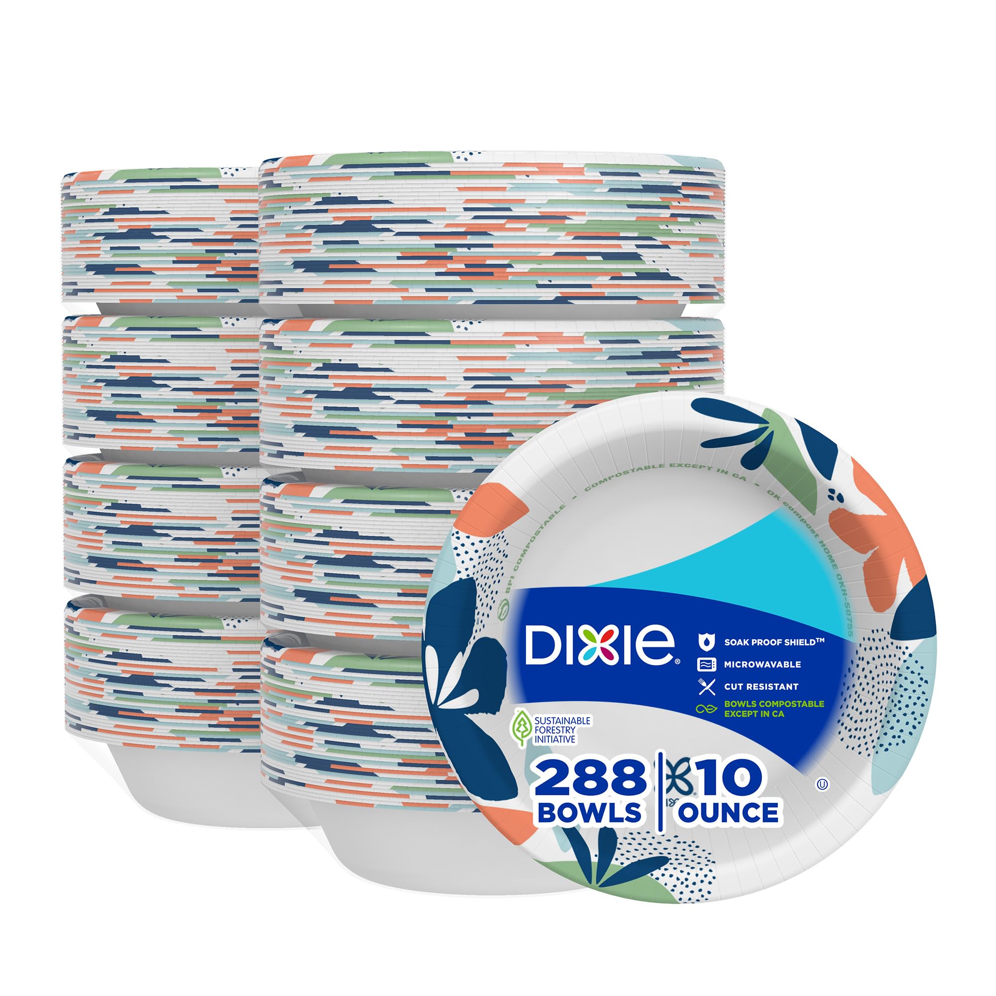 Taças De Papel Dixie 300 Ml (36 Unidades) (pacote Com 8), Seguras Para ...