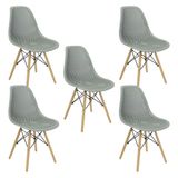 Kit 5 Cadeiras Colmeia Furadinha Heloisa Eloá Charles Eames Eiffel Base Madeira