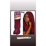Promoção Jumbão Pacotão 400g Trança Braids Alta Qualidade Hiper X Cores:bug(vinho)