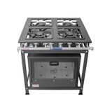 Fogão Industrial 4 Bocas 2 Duplas Baixa Pressão Mr Fogões Com Forno P7 Tradicional