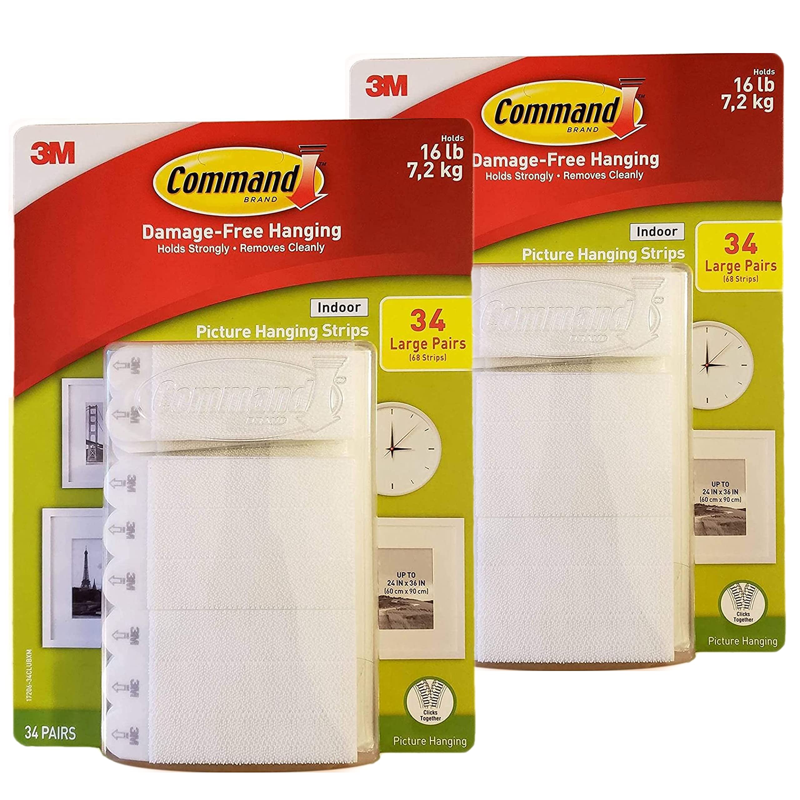 Tiras Para Pendurar Fotos Command Indoor 34 Pares (pacote Com 2)