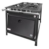 Fogão Industrial 4 Bocas 2 Duplas Baixa Pressão Mr Fogões Com Forno P8 Luxo