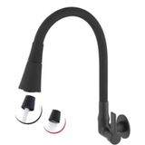 Torneira Gourmet Monocomando De Cozinha Tubo Bica Móvel Flexível De Mesa Arejador Modelo:parede-preta