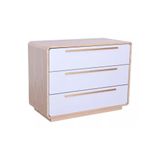 Cômoda Infantil Evolutiva Redonda Cor Branca Com Madeira Nature Branco