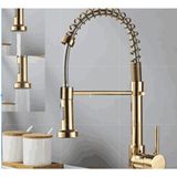 Torneira Cozinha Gourmet Inox Luxo Modelo:agua Fria Parede Dourado