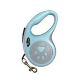 Guia Retrátil 3 Metros Com Botão Controle Para Regulagem Pet Cachorro Passeio Linha Premium Lr-0160 Cor:azul