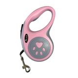 Guia Retrátil 3 Metros Com Botão De Controle Para Regulagem Pet Cachorro Passeio Linha Premium Cor:rosa