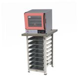 Kit Progás Forno Turbo Elétrico Prp-004 Plus 110v Rosa + Bancada Mes-004 + 8 Assadeiras