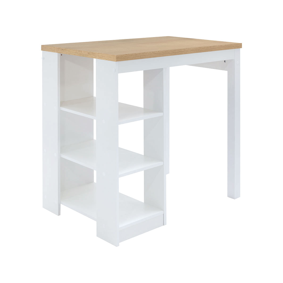 Bancada De Cozinha Gourmet Branco 3 Prateleiras Em Mdf 90x60x91cm Ditália Ditália