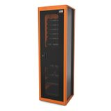 Armário Para Ferramentas Com 1 Porta, 29 Caixas Plásticas Bin E Visor Tramontina Pro Laranja Tramontina