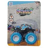 Carrinho Fricção Monster Truck 1:64 Escala Radical Suspensão Fusca Azul 06
