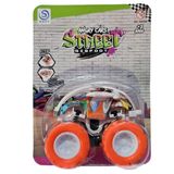Carrinho Fricção Monster Truck 1:64 Escala Radical Suspensão Off Road Laranja 14