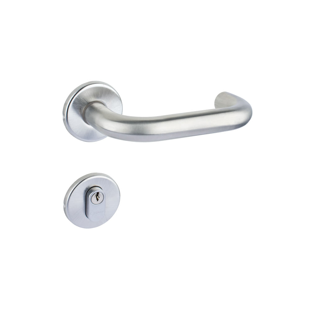 Fechadura Externa 517 Lafonte St2 55mm Roseta Inox Lixado