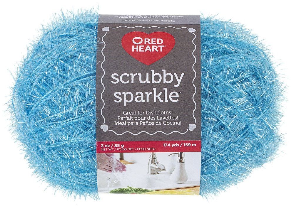 Fio Red Heart Icepop Scrubby Sparkle