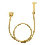 Ducha Higiênica De Banheiro Luxo Quadrada Metal Dourado