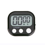 Timer Digital Temporizador De Cozinha Contagem Regressiva Cronômetro Com Imã Magnético Alarme Preto