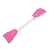 Espátulas Duplas De Silicone Para Aplicação De Máscara Argila Skincare Maquiagem Rosa