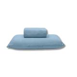 Jogo De Cama Buettner Solteiro King Malha 100% Algodão Basic Liso 2 Peças Jeans
