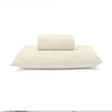 Jogo De Cama Buettner Solteiro King Malha 100% Algodão Basic Liso 2 Peças Pérola