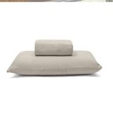 Jogo De Cama Buettner Solteiro King Malha 100% Algodão Basic Liso 2 Peças Trigo