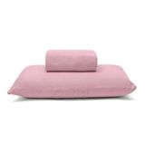 Jogo De Cama Buettner Solteiro King Malha 100% Algodão Basic Liso 2 Peças Rose Blush