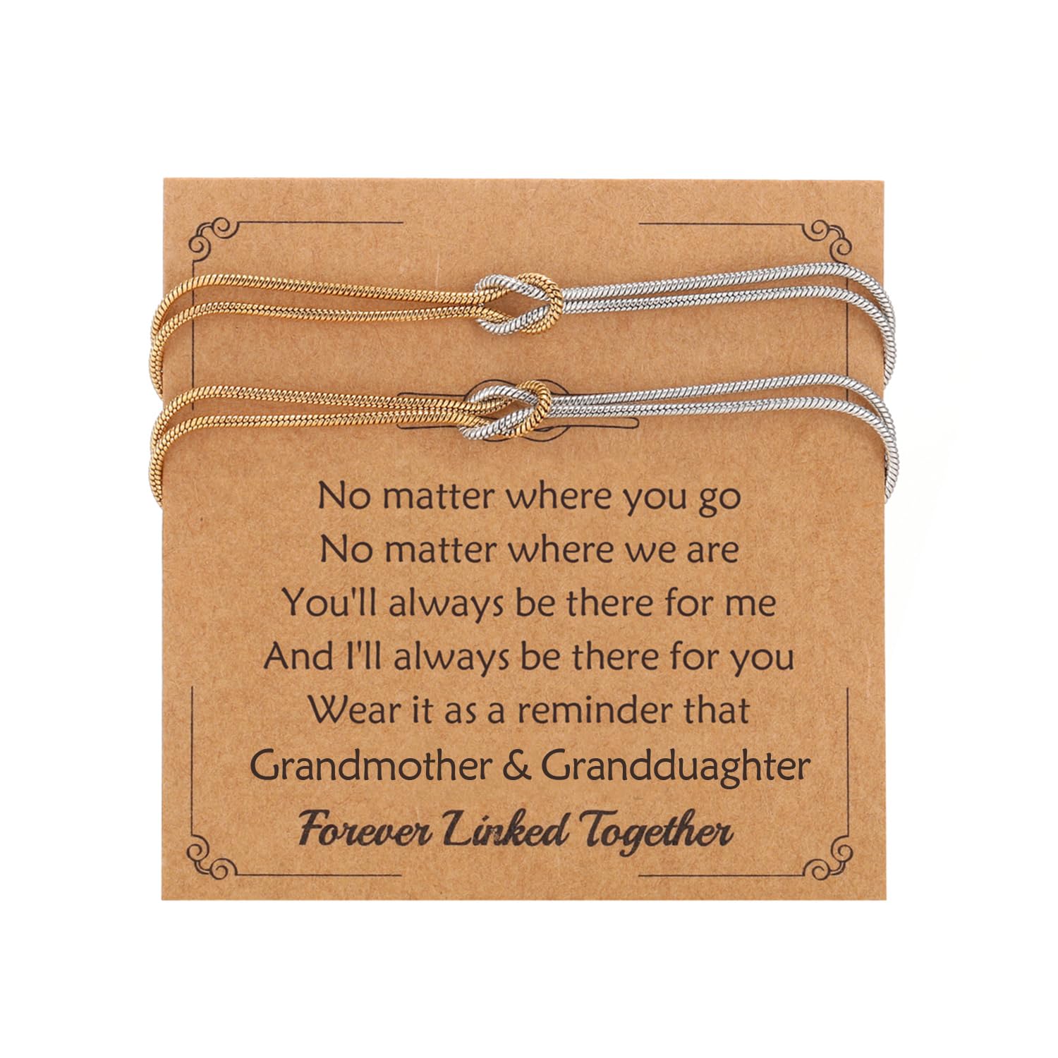 Pulseiras Sopify Knot Matching Para Casais Em Ouro E Prata