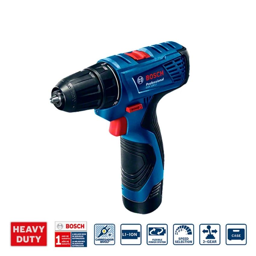 Parafusadeira Furadeira A Bateria Bosch Gsr 120-li, 12v 2 Baterias - imagem 4