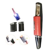 Maquina De Cortar Cabelo Aparador Pelos Sem Fio Led 6 Em 1 Kit Completo Nariz Orelha Barba Sobrancelha Corpo Rosto