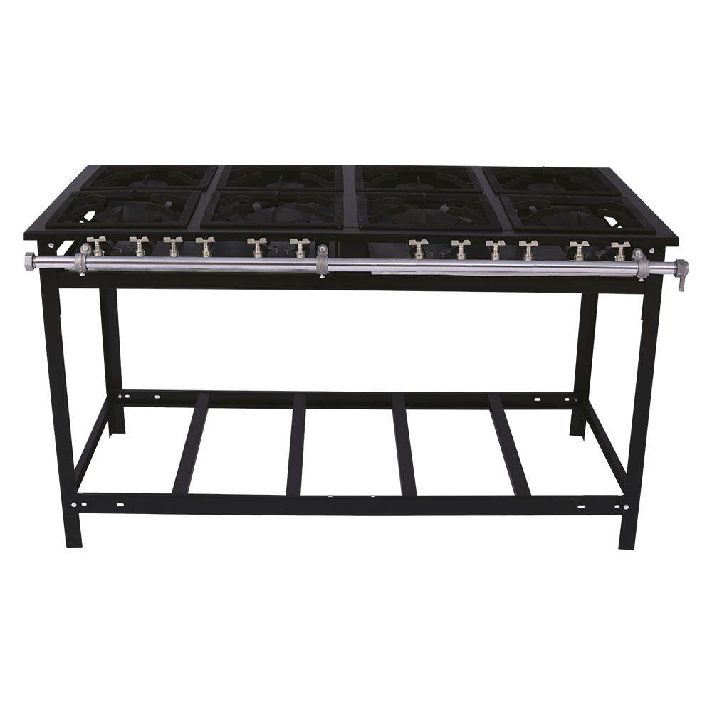Fogão 8 Bocas Venâncio Industrial Preto - E8d4e