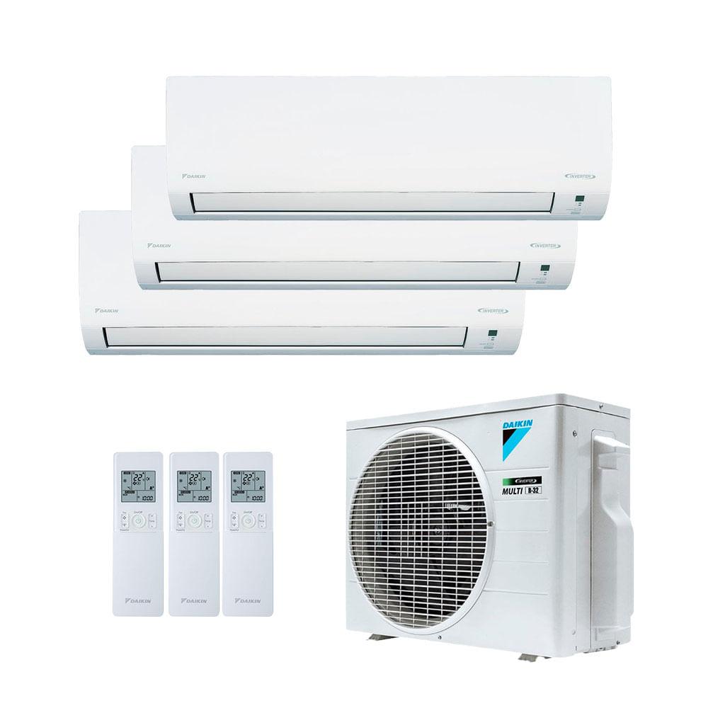 Ar Condicionado Multisplit Tri 18000 Btu(3x9000) Quente/frio - Inverter - Daikin - 220v - Ctxs09pmvm3 / 3mxs18pmvm