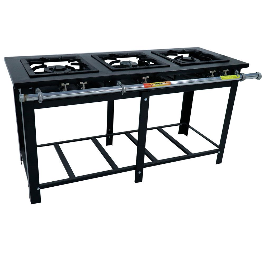 Fogão 3 Bocas Venâncio Maxi Preto - M3pd2