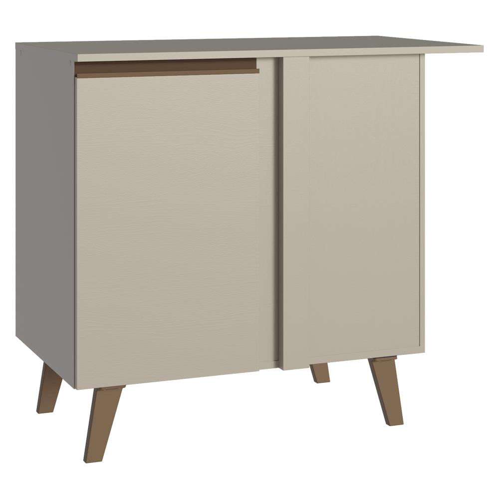 Balcão De Canto 1 Porta Com Pés Crema Nice Madesa